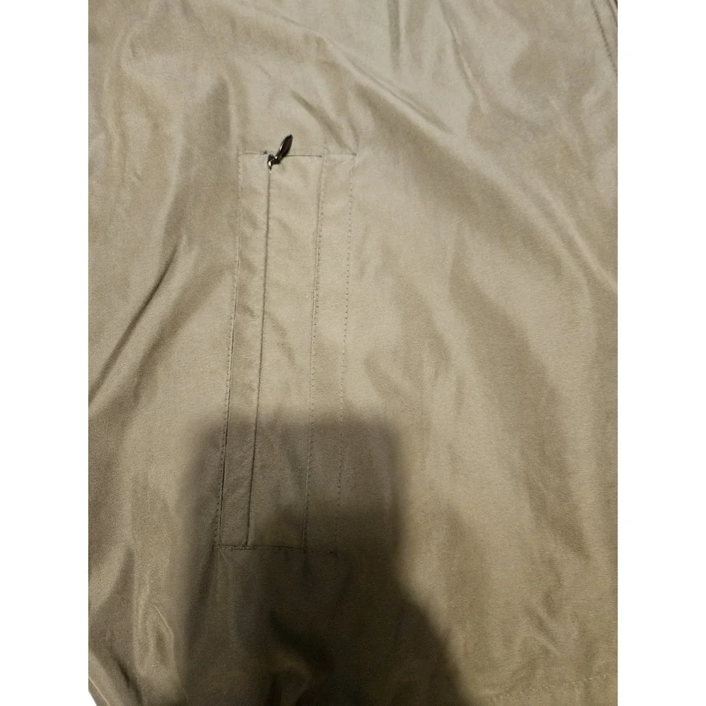 London Fog‎ Jacket Mens XXL Tan Full Zip In Out Pockets Lined Windbreaker Golf